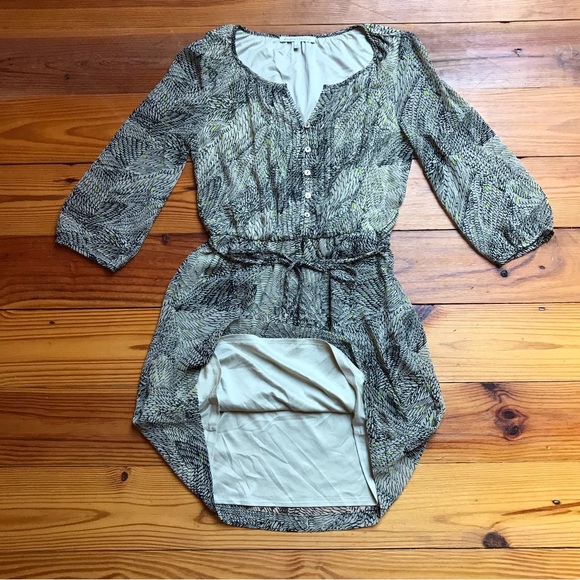 Daniel Rainn Black Yellow Beige Gathered Waist Dress, EUC, XS - Picture 13 of 16